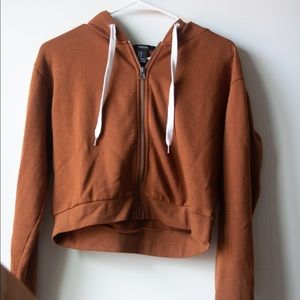 Long sleeve crop zip up